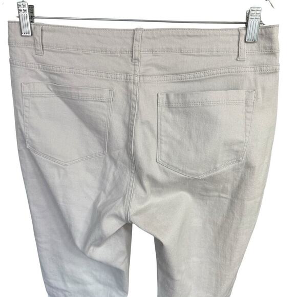 Habitat Stretch Denim Capri Jean 11177 Gull Sz 10 Raw Hem Midrise Coastal Preppy - Picture 4 of 10